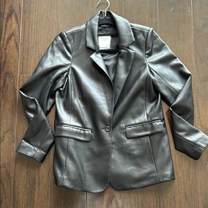 Abercrombie and Fitch vegan leather blazer XS